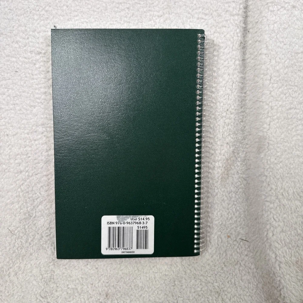 DietMinder Personal Food and Fitness Journal MemoryMinder Spiral